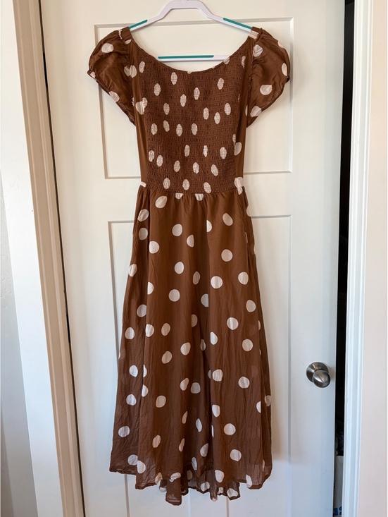 Free People Dresses & Skirts - Free People Ultraviolet Polka Dot Midaxi Dress — Oak, Size L
